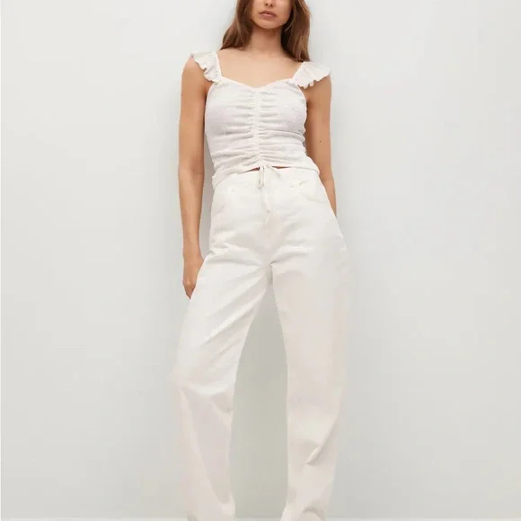 Mango Ruched openwork top - Picture 2 of 10